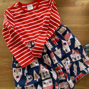 Hanna Andersson Dress Size 4T Christmas